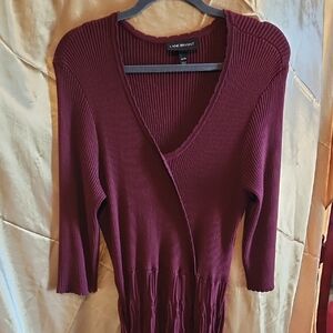 Lane Bryant Plum Ribbed Knit Dress